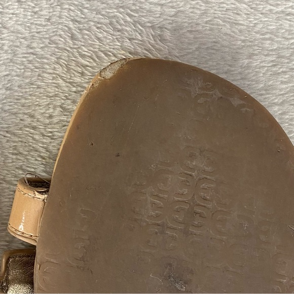 Sam Edelman Bay Womens Slide Sandals Size 8.5 M Tan Patent Leather Flats Slip On - Picture 11 of 12